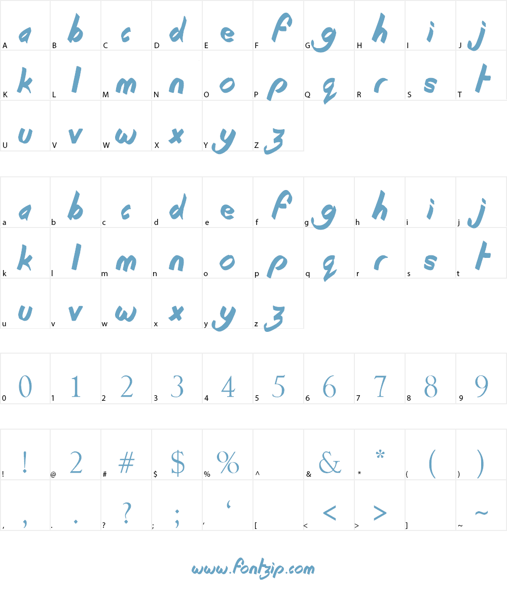 Beginning of Summer Font Character